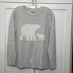 LOFT polar bear sweater Ladies large